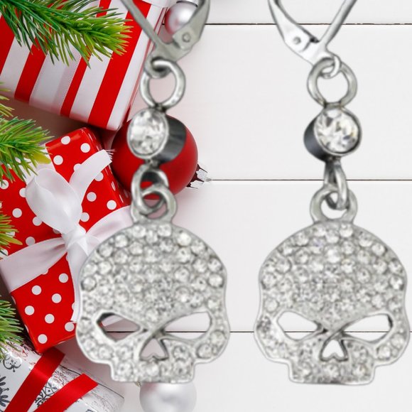 Jewelry - - Limited! 🔥 Skull Rhinestones Earrings…